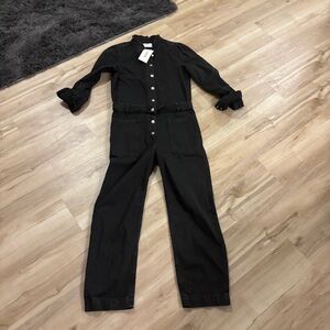 ba&sh Black Jumpsuit with Button Details